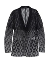 Emporio Armani Man Blazer Black Size 40 Polyamide, Cotton, Polyester In Black
