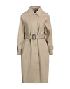 Mackintosh Woman Overcoat & Trench Coat Khaki Size 8 Cotton, Wool, Silk In Beige