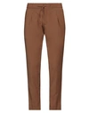 Gabardine Man Pants Brown Size 34 Polyester, Rayon, Elastane