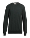 Brooksfield Man Sweater Dark Green Size 46 Cotton, Wool, Polyamide