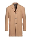 Straf Man Coat Sand Size 42 Polyester, Acrylic, Wool In Beige