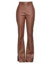 Elisabetta Franchi Woman Pants Brown Size 8 Polyester, Polyurethane