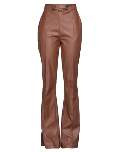 Elisabetta Franchi Woman Pants Brown Size 8 Polyester, Polyurethane In Brown
