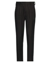 Aglini Man Pants Dark Brown Size 34 Viscose, Polyester, Virgin Wool, Elastane In Brown