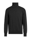 Alpha Massimo Rebecchi Man Turtleneck Lead Size 44 Merino Wool In Grey