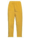 Rossopuro Woman Pants Mustard Size 6 Cotton, Elastane In Yellow