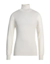 Irish Crone Man Turtleneck Ivory Size Xl Merino Wool In White