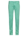 Jacob Cohёn Man Pants Light Green Size 33 Cotton, Elastane, Soft Leather