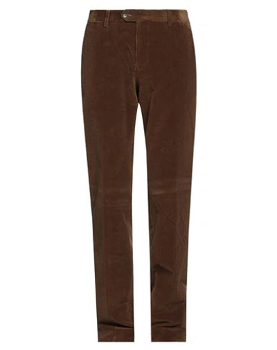 Etro Man Pants Military Green Size 38 Cotton In Brown