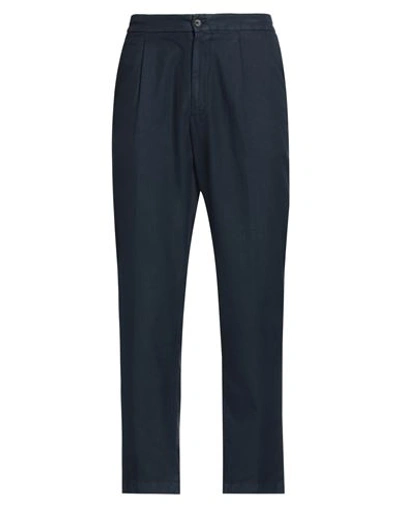 Devore Incipit Man Pants Midnight Blue Size 38 Cotton, Cashmere In Blue