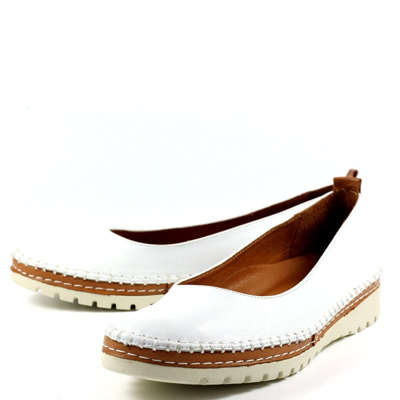 Lunar Womens/ladies Dove Leather Pumps In White