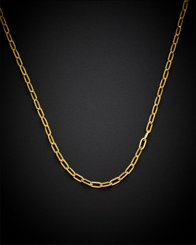 Italian Gold 14k 2.5mm Paper Clip Chain Necklace