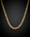 ITALIAN GOLD 14K 6MM SQUARE CUBAN LINK NECKLACE
