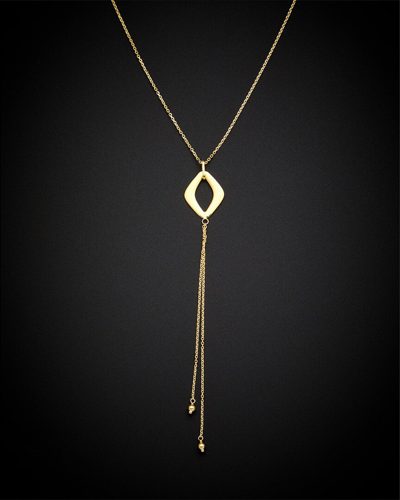 Italian Gold 14k Lariat Necklace