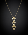 ITALIAN GOLD 14K TRIPLE TRIANGLE NECKLACE