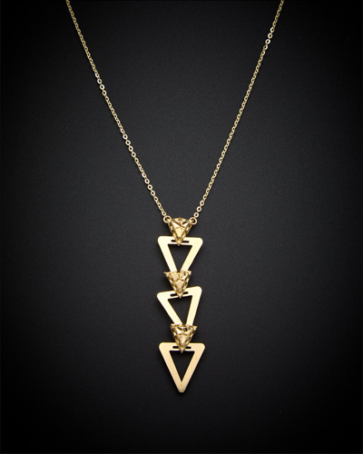 Italian Gold 14k Triple Triangle Necklace