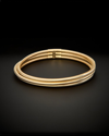 ITALIAN GOLD 14K TRIPLE ROW MESH STRETCH BRACELET