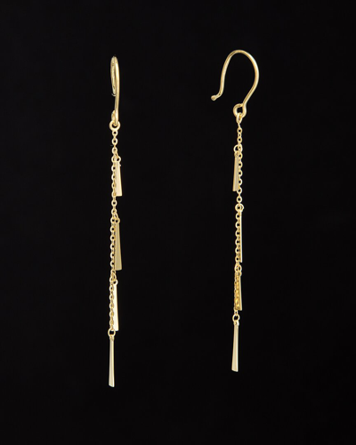 Italian Gold 14k Pailette Dangle Earrings