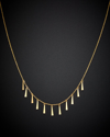 ITALIAN GOLD 14K PAILETTE CHARM CHOKER NECKLACE