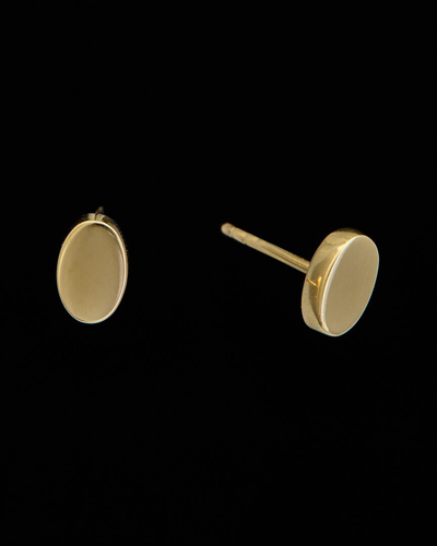 Italian Gold 14k Petite Oval Studs