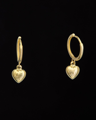 Italian Gold 14k Heart Endless Hoops