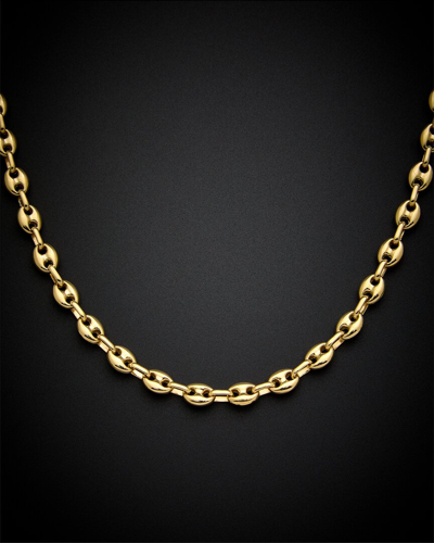 Italian Gold 14k 5.5mm Puffed Mariner Necklace
