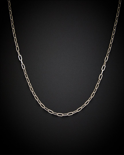 Italian Gold 14k 2.5mm Paper Clip Chain Necklace