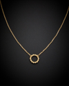 ITALIAN GOLD 14K BEAD CIRCLE NECKLACE