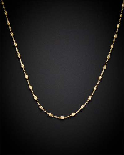 Italian Gold 14k Bead Station Necklace