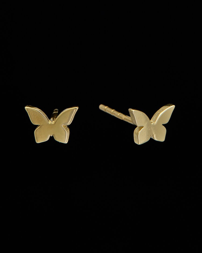 Italian Gold 14k Dainty Buttterfly Studs