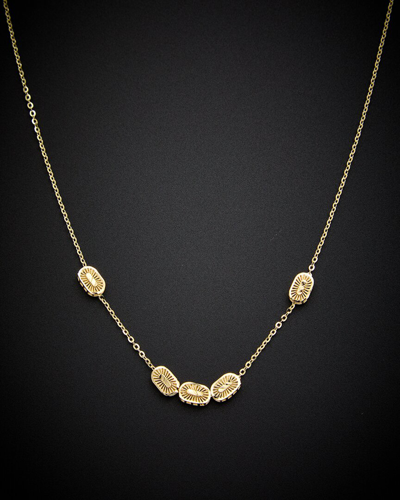 Italian Gold 14k Oval Station Necklace