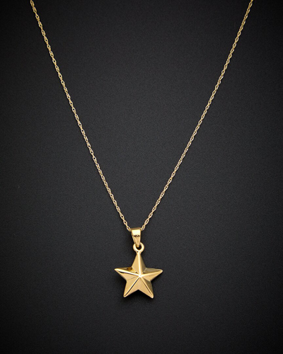 Italian Gold 14k Star Pendant Necklace