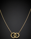 ITALIAN GOLD 14K DOUBLE CIRCLE NECKLACE