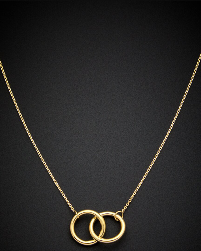 Italian Gold 14k Double Circle Necklace