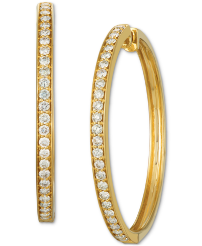Le Vian Nude Diamond Medium Hoop Earrings (7/8 Ct. T.w.) In 14k Gold, 1.25" In K Honey Gold Earrings