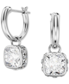 Swarovski Rhodium Plated Chroma Drop Earrings In Silver