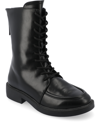 Journee Collection Women's Nikks Lace Up Combat Boots In Black