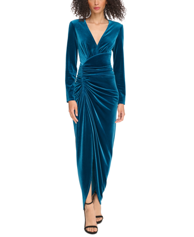 green emerald velvet dress VINCE CAMUTO GREEN DRESS SZ 16