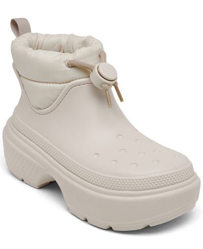 Crocs Women's Stomp Puff Boots From Finish Line In Stucco