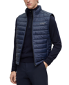 Hugo Boss Boss By  Men's Logo Packable Gilet Vest In Dark Blue