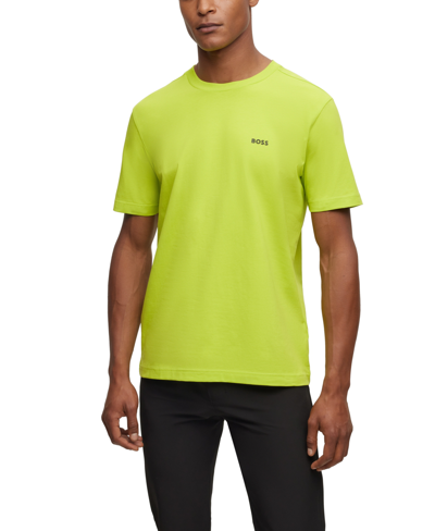 Hugo Boss Boss By  Men's Contrast Logo T-shirt In Bright Green