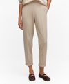 Mango Jogger Seams Pants Beige In Beige