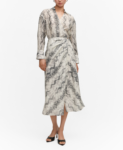 Mango Robe In Off White