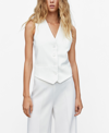 Mango Women's Buttons Suit Waistcoat In Off White
