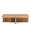 Furniture Folke 50" Oak Rectangle Coffee Table In Solid Oak