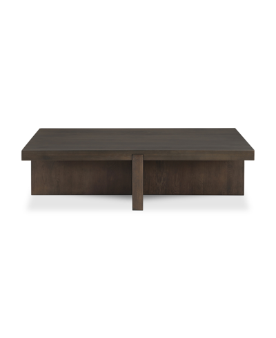 Furniture Folke 50" Oak Rectangle Coffee Table In Solid Oak