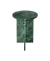 Furniture Grace 20" Marble Round Accent Table In Solid Marble