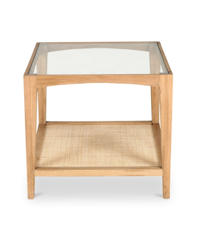 Furniture Harrington 22" Oak Square Side Table In Solid Oak Frame