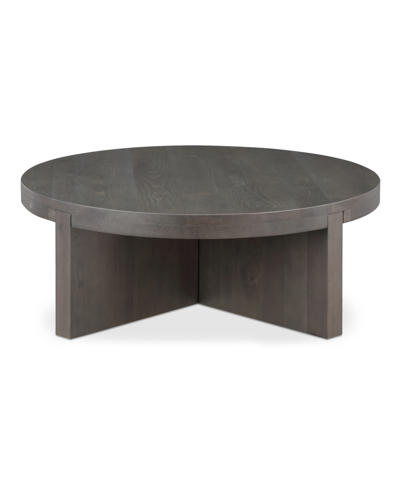 Furniture Folke 38" Oak Round Coffee Table In Solid Oak