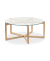 Furniture Hetta 35.5" Oak Round Coffee Table In Solid Oak